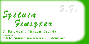 szilvia finszter business card